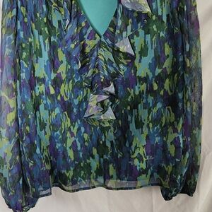 #16 Women's Multicolor Ruffle Blouse